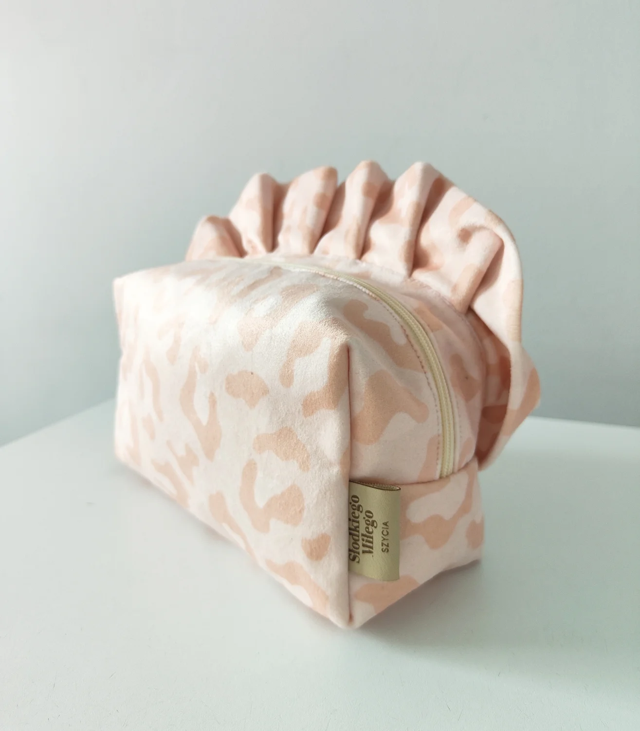 Kosmetyczka BLANKA Peach Leopard Print 