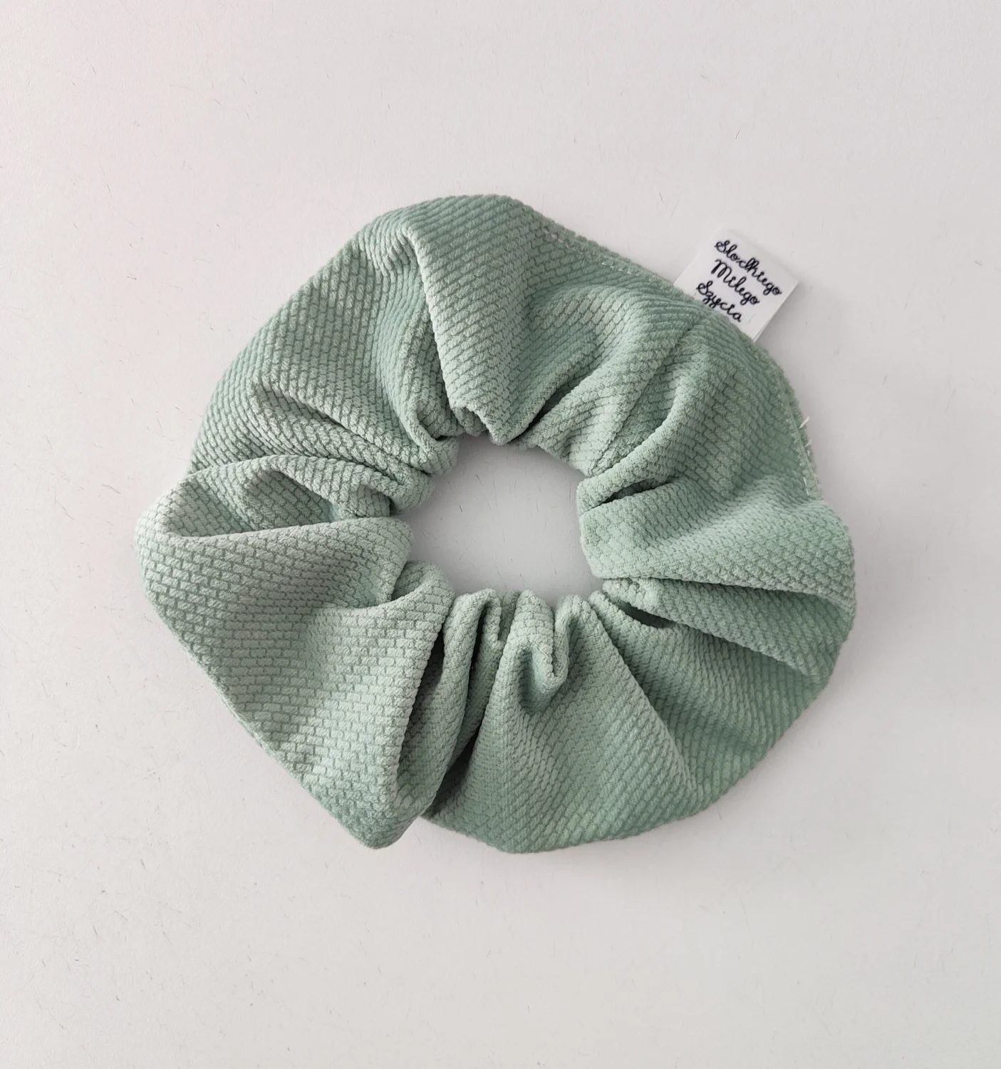 Scrunchie MINT 1szt - frotka do włosów velvet