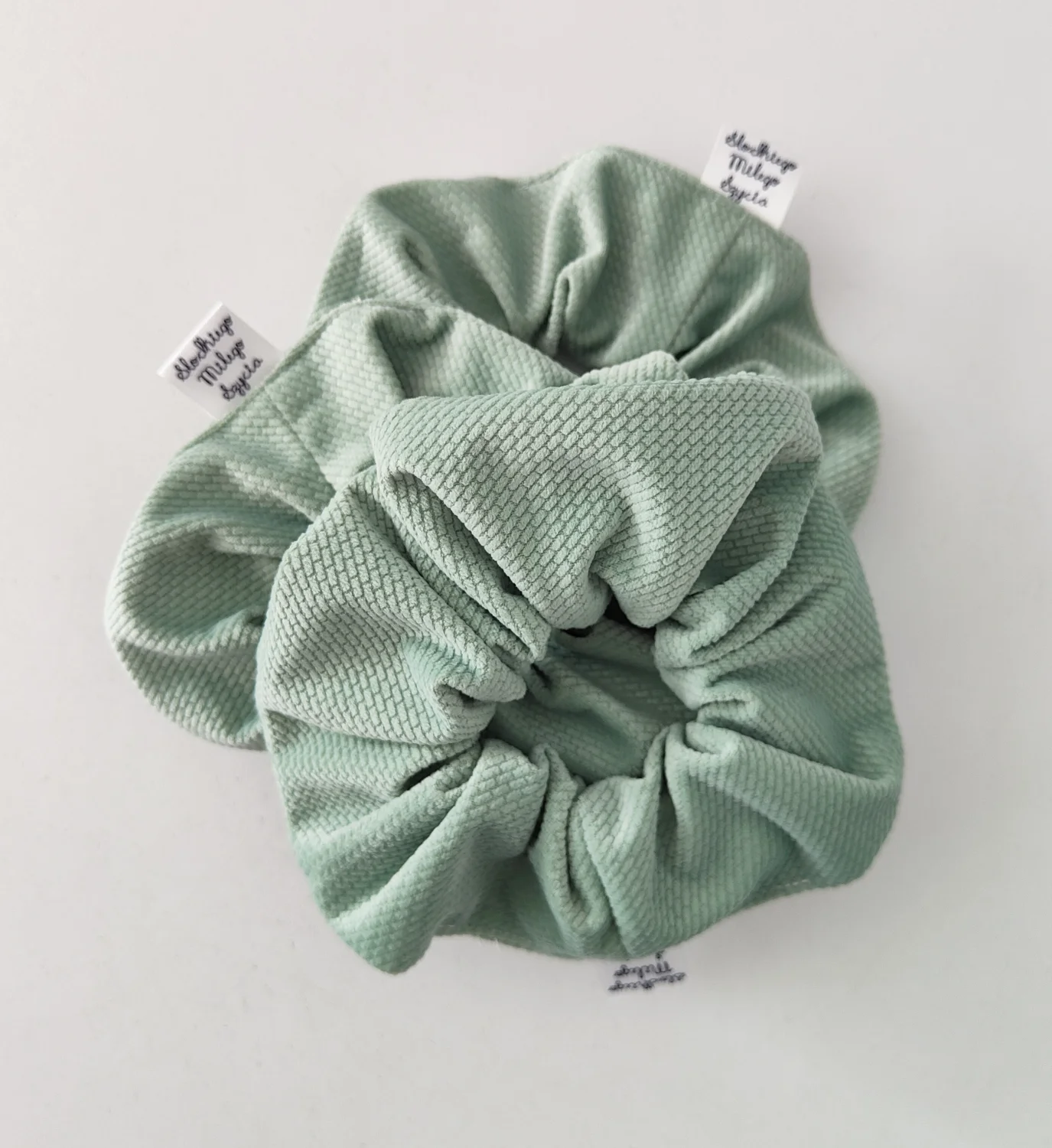 Scrunchie MINT 3szt - frotka do włosów velvet