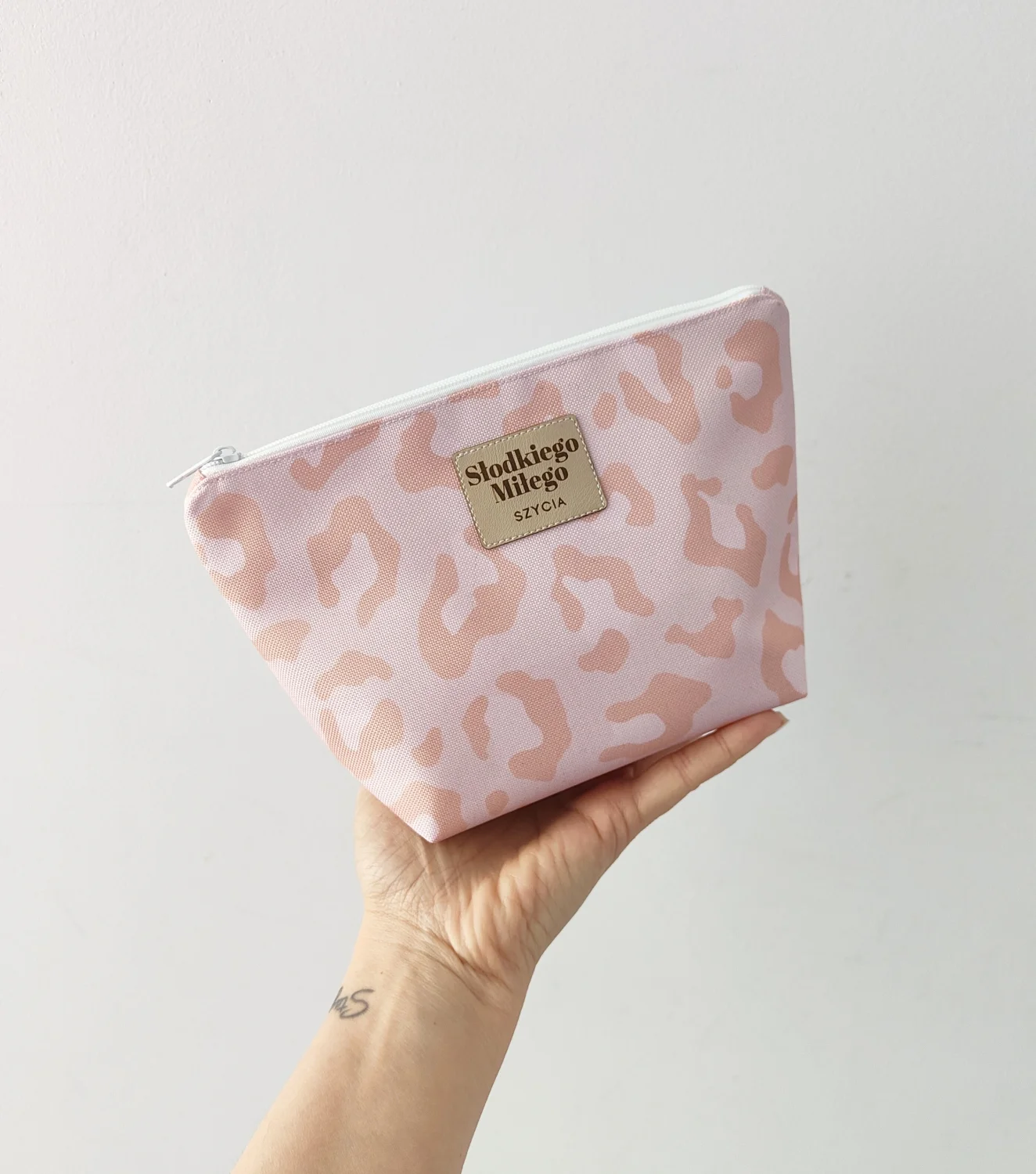 Kosmetyczka Mała Peach Leopard Print