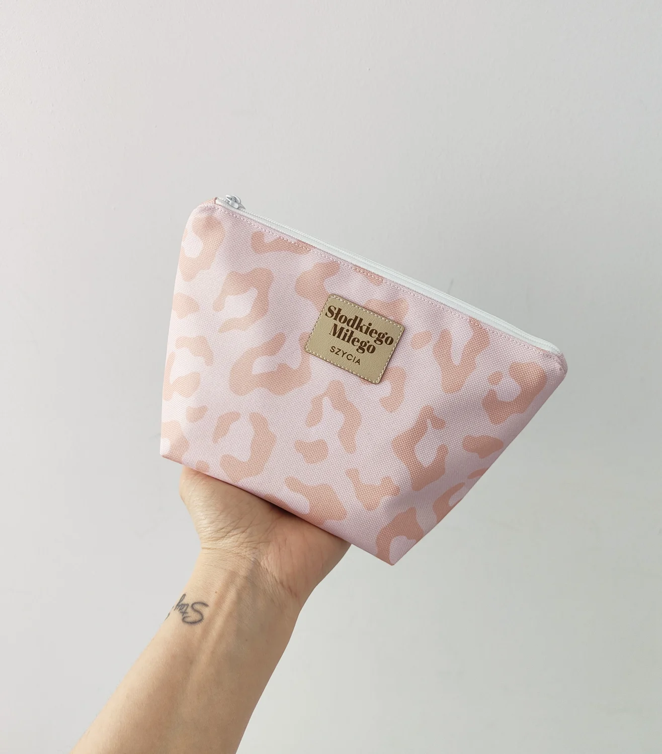 Kosmetyczka Mała Peach Leopard Print