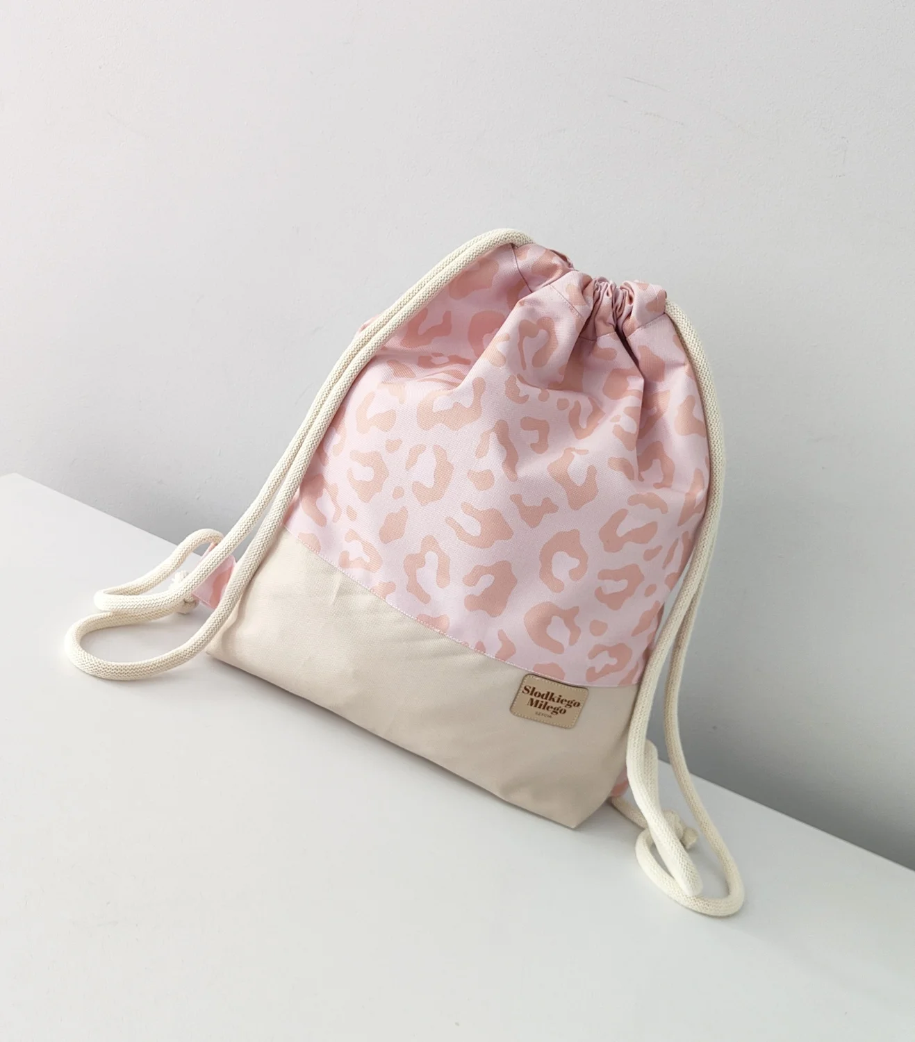 Worko-plecak Dziecięcy Peach Leopard Print